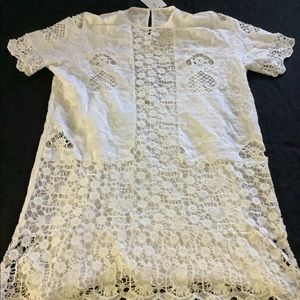 Ivory lace lined dress NWT